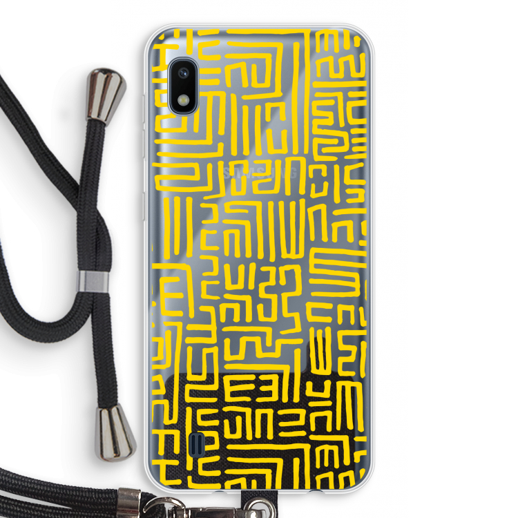 Majorelle Blue Print: Samsung Galaxy A10 Transparant Hoesje met koord
