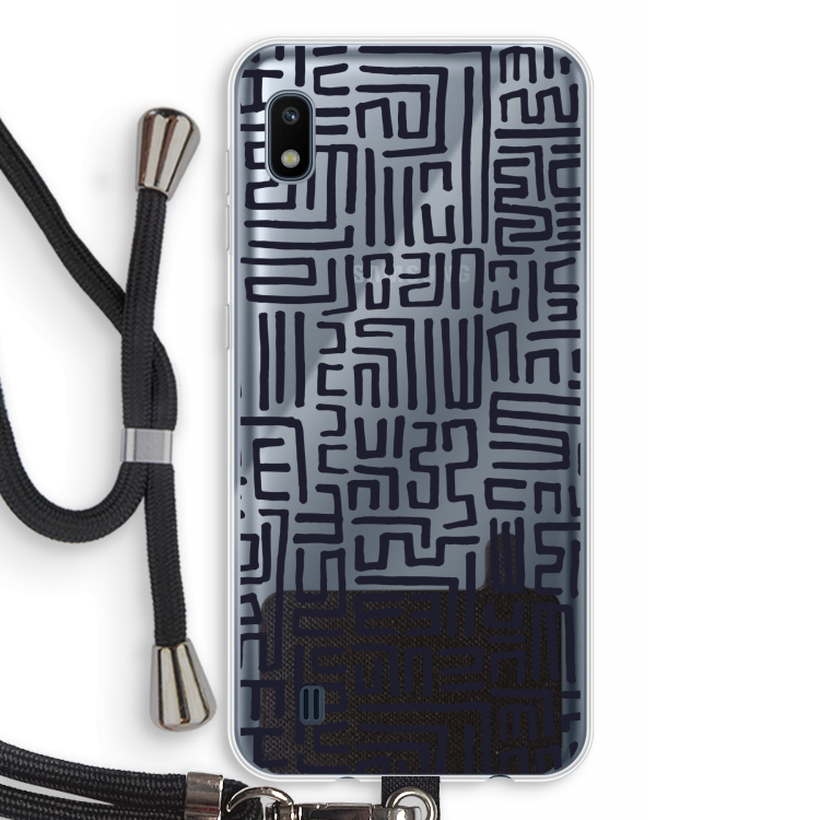 Moroccan Print: Samsung Galaxy A10 Transparant Hoesje met koord
