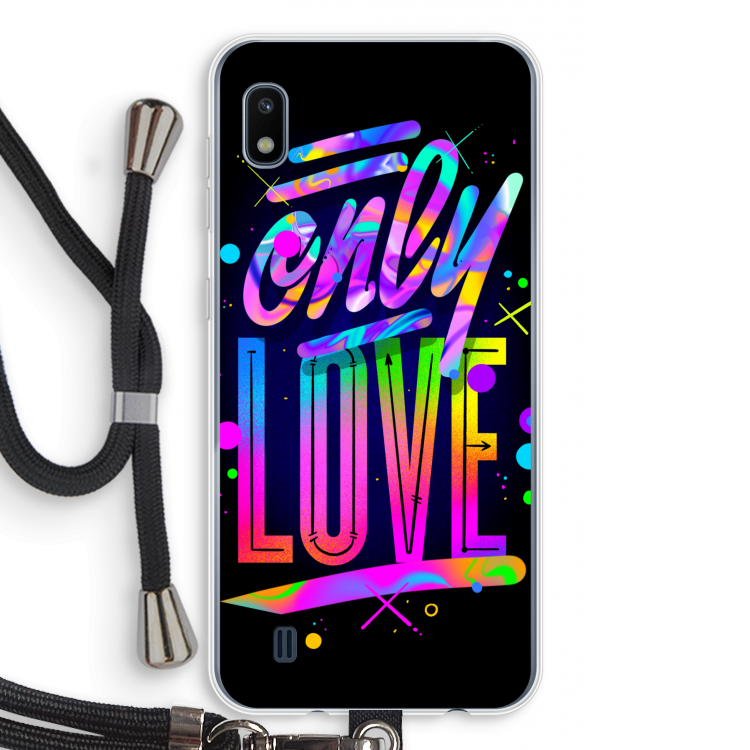 Only Love: Samsung Galaxy A10 Transparant Hoesje met koord