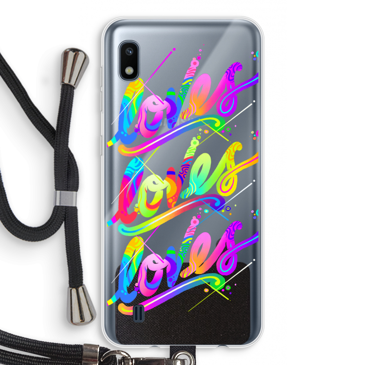 Loves: Samsung Galaxy A10 Transparant Hoesje met koord
