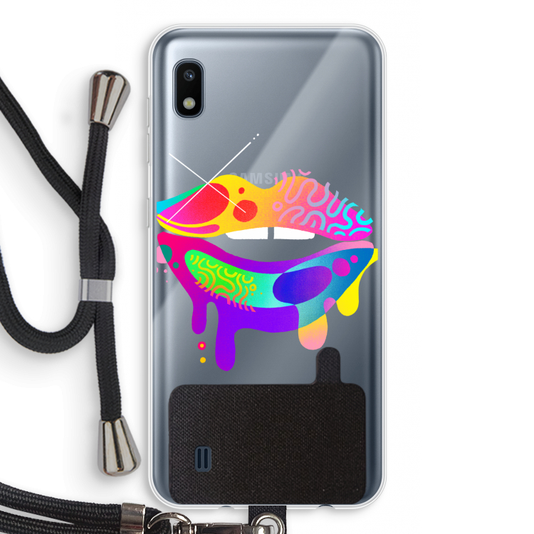 Lip Palette: Samsung Galaxy A10 Transparant Hoesje met koord