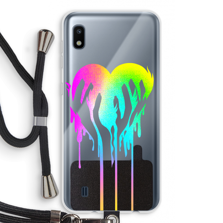 Hold My Heart: Samsung Galaxy A10 Transparant Hoesje met koord