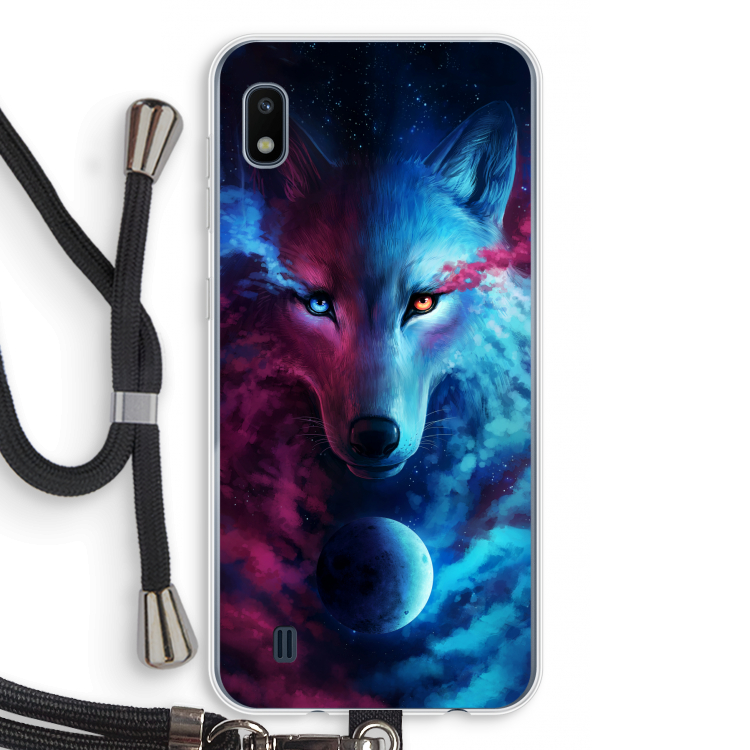 Where Light And Dark Meet: Samsung Galaxy A10 Transparant Hoesje met koord