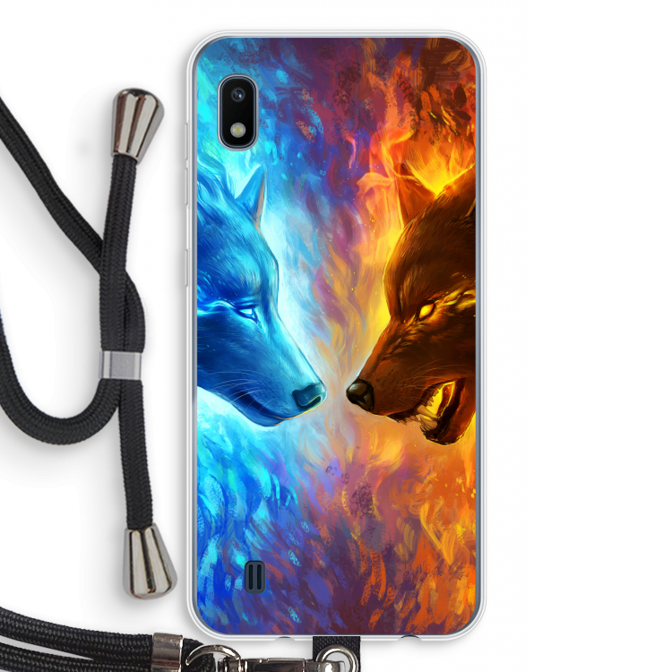 Fire & Ice: Samsung Galaxy A10 Transparant Hoesje met koord