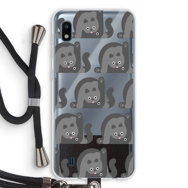 Cats: Samsung Galaxy A10 Transparant Hoesje met koord