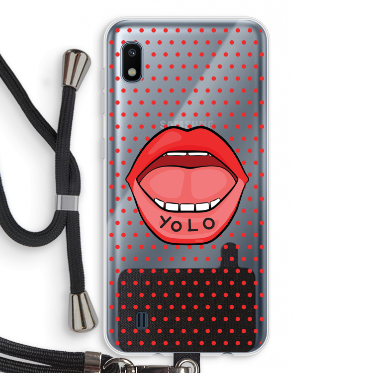 Yolo Denise: Samsung Galaxy A10 Transparant Hoesje met koord