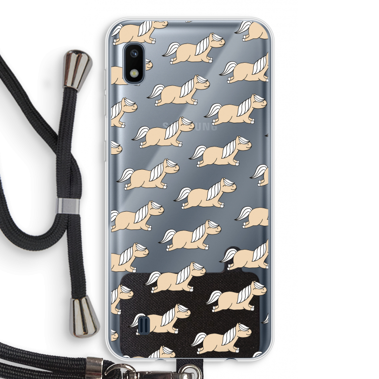 Ponys: Samsung Galaxy A10 Transparant Hoesje met koord