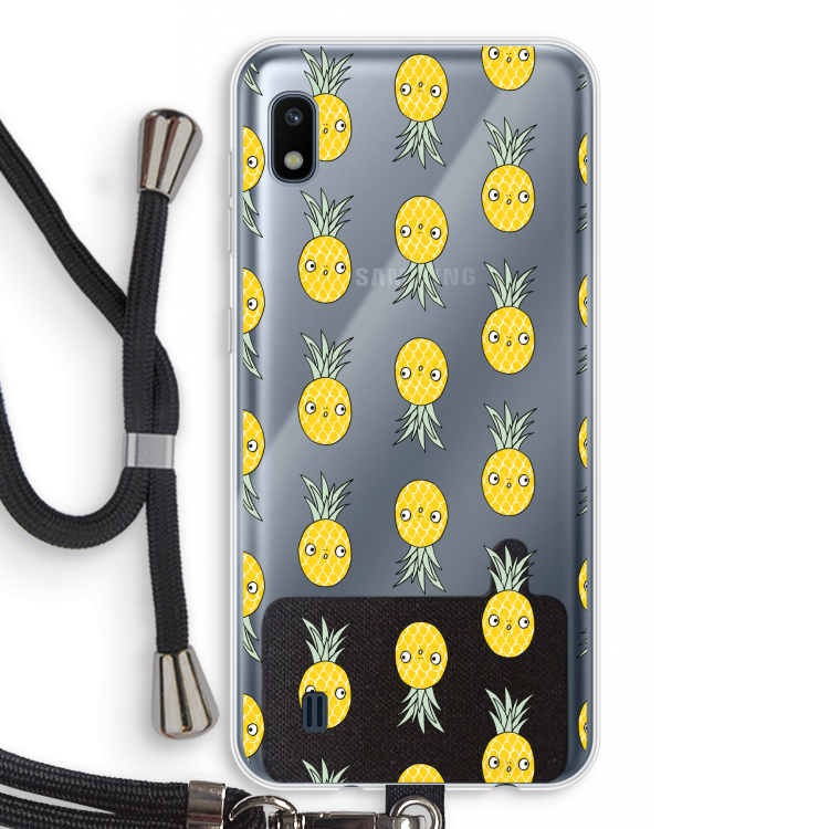 Ananas: Samsung Galaxy A10 Transparant Hoesje met koord