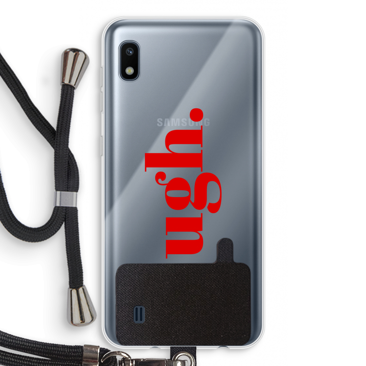 Ugh: Samsung Galaxy A10 Transparant Hoesje met koord
