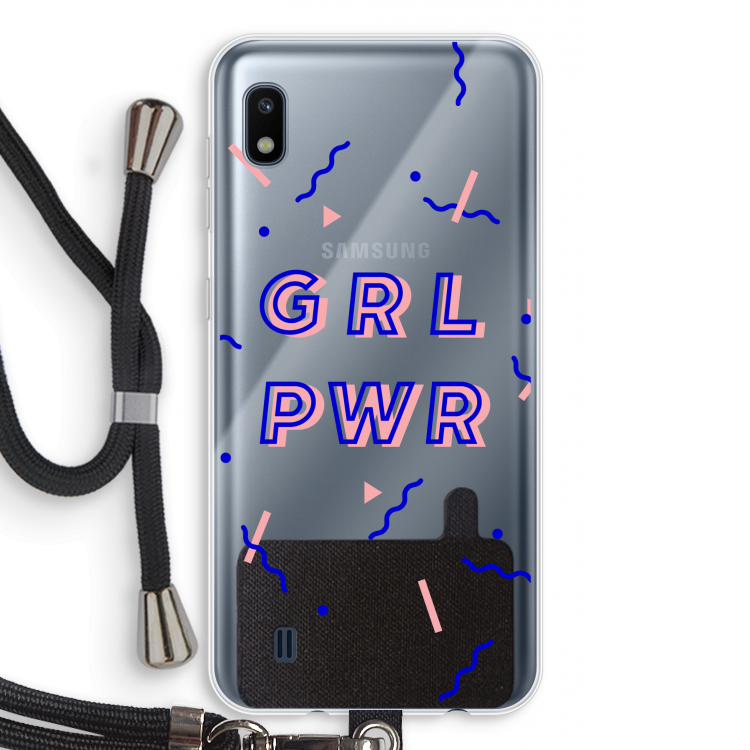 GRL PWR: Samsung Galaxy A10 Transparant Hoesje met koord