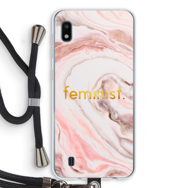 Feminist: Samsung Galaxy A10 Transparant Hoesje met koord
