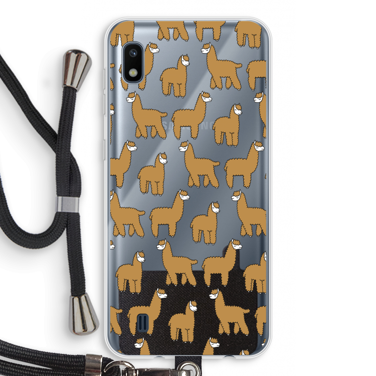 Alpacas: Samsung Galaxy A10 Transparant Hoesje met koord