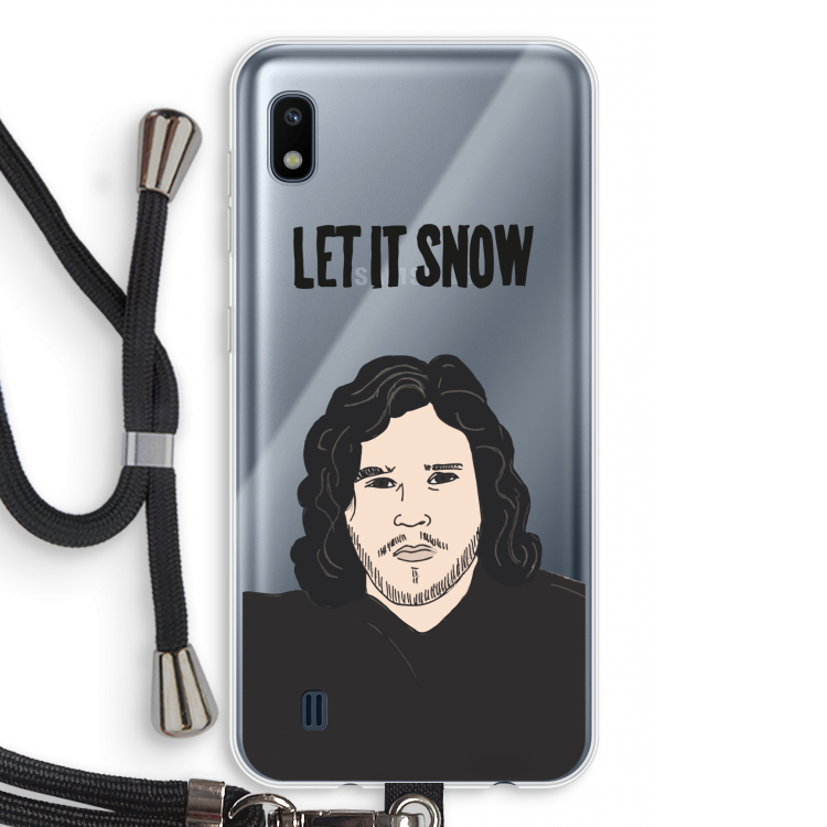 Let It Snow: Samsung Galaxy A10 Transparant Hoesje met koord