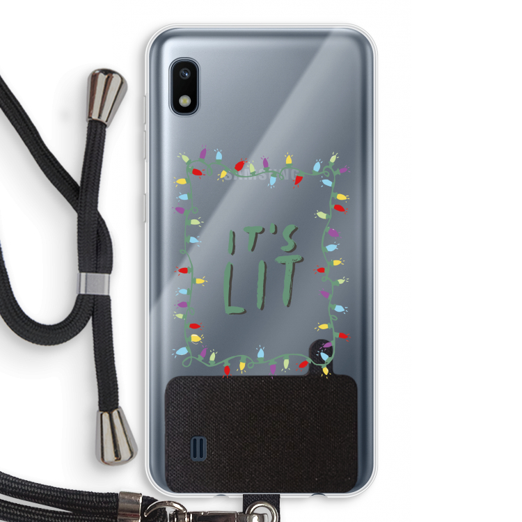 It's Lit: Samsung Galaxy A10 Transparant Hoesje met koord