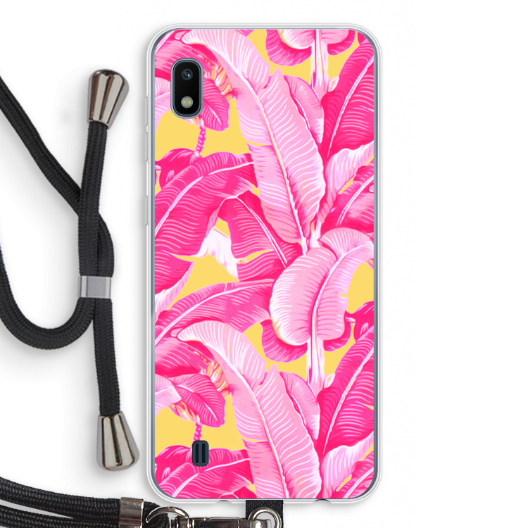 Pink Banana: Samsung Galaxy A10 Transparant Hoesje met koord