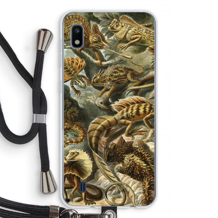 Haeckel Lacertilia: Samsung Galaxy A10 Transparant Hoesje met koord