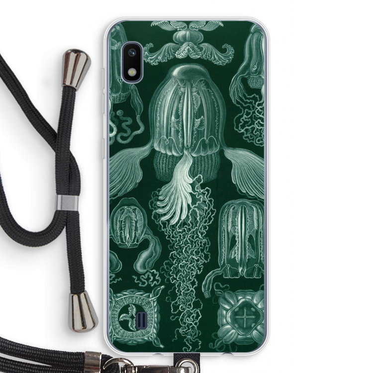 Haeckel Cubomedusae: Samsung Galaxy A10 Transparant Hoesje met koord