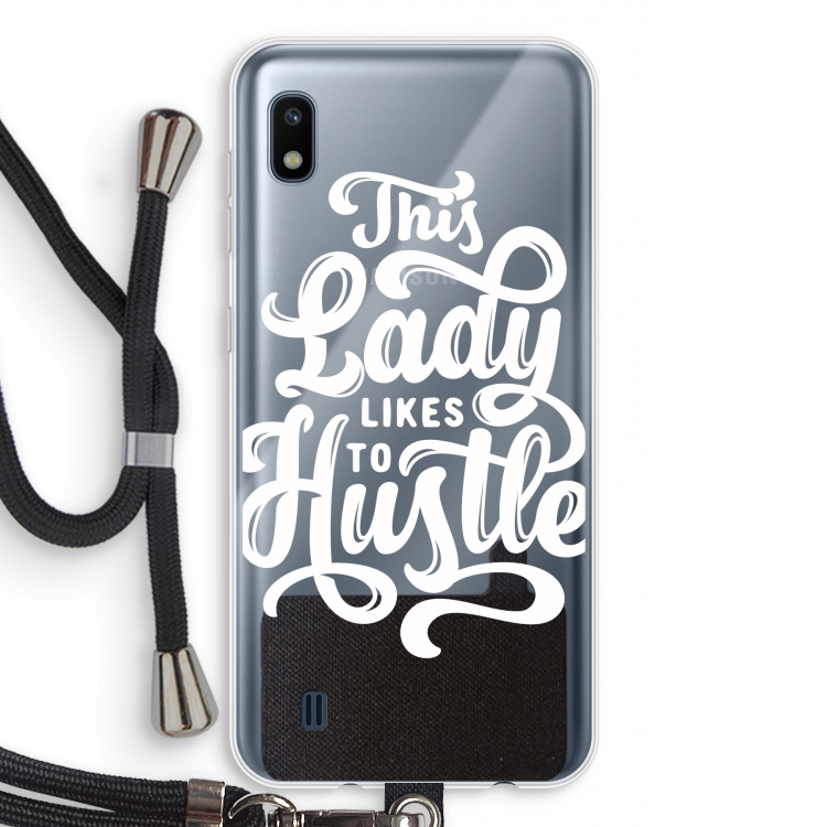 Hustle Lady: Samsung Galaxy A10 Transparant Hoesje met koord