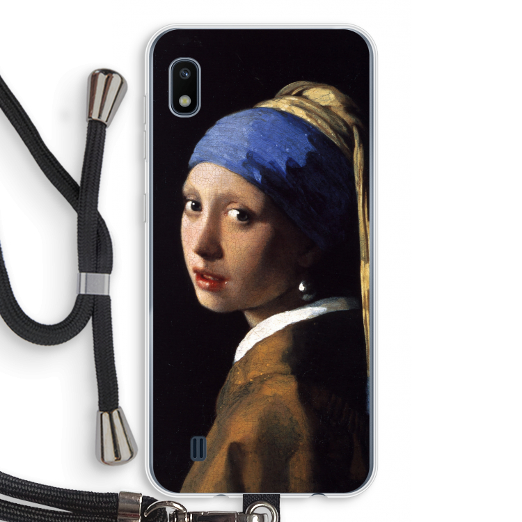 The Pearl Earring: Samsung Galaxy A10 Transparant Hoesje met koord