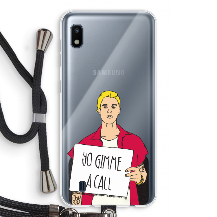 Gimme a call: Samsung Galaxy A10 Transparant Hoesje met koord