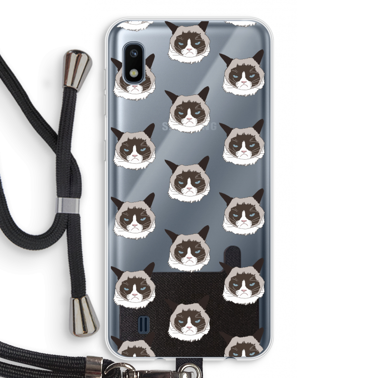 It's a Purrr Case: Samsung Galaxy A10 Transparant Hoesje met koord