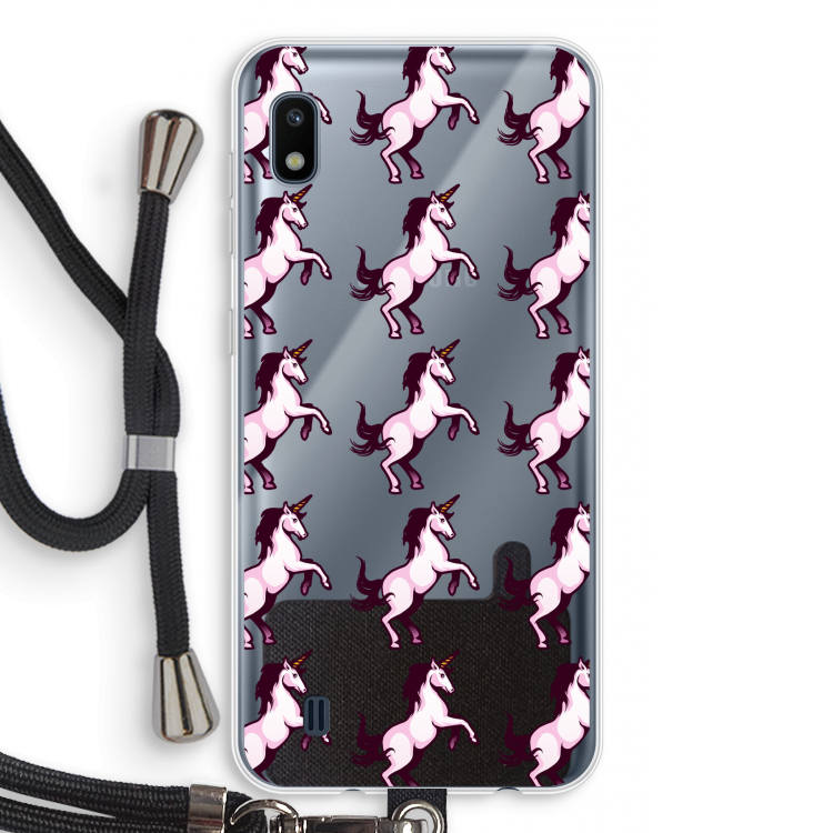 Musketon Unicorn: Samsung Galaxy A10 Transparant Hoesje met koord