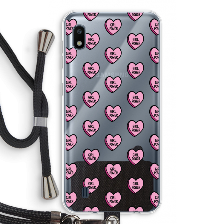 GIRL POWER: Samsung Galaxy A10 Transparant Hoesje met koord