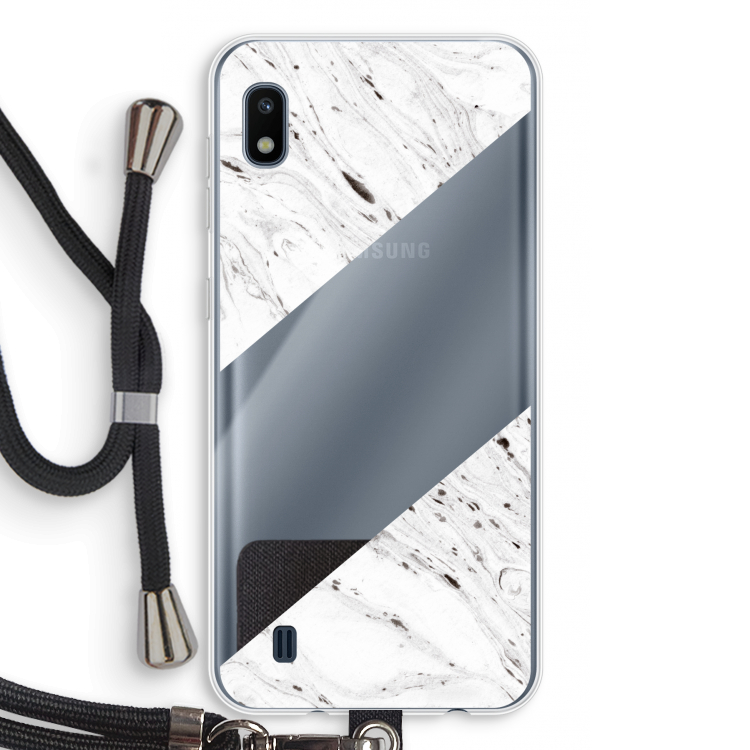 Biggest stripe: Samsung Galaxy A10 Transparant Hoesje met koord