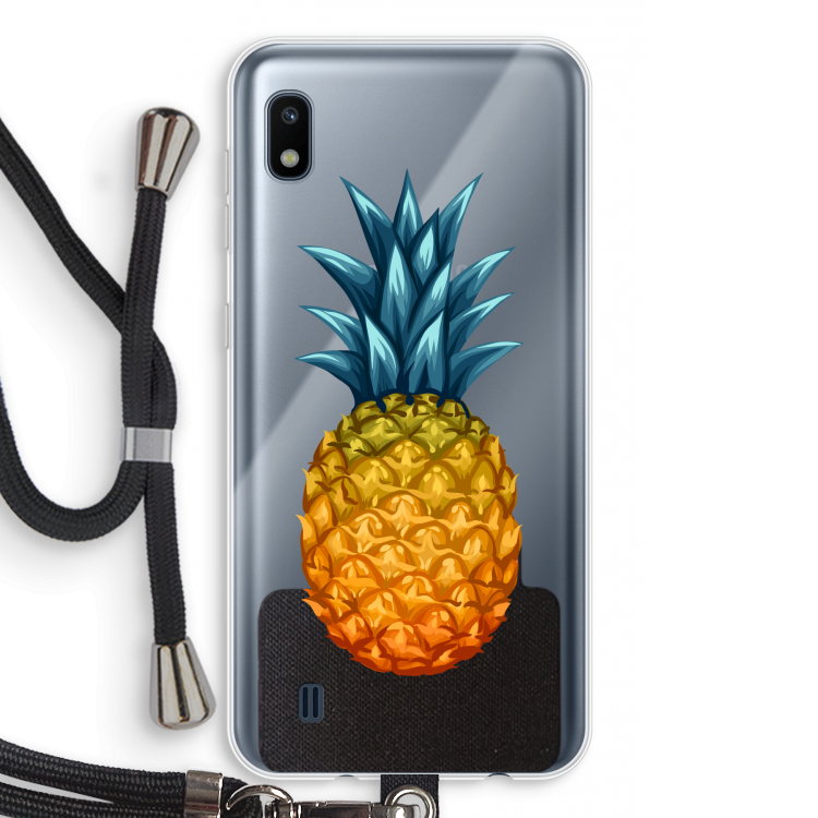Grote ananas: Samsung Galaxy A10 Transparant Hoesje met koord