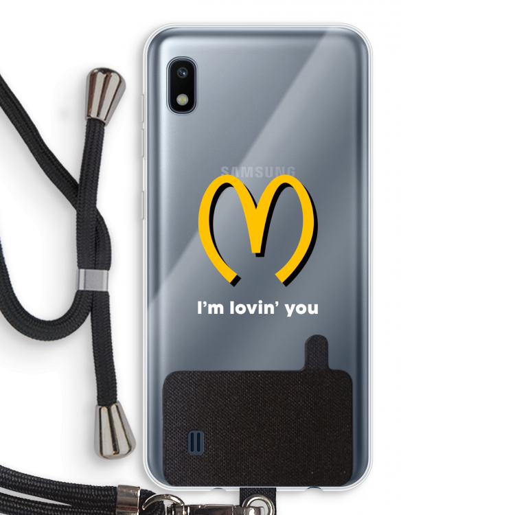 I'm lovin' you: Samsung Galaxy A10 Transparant Hoesje met koord