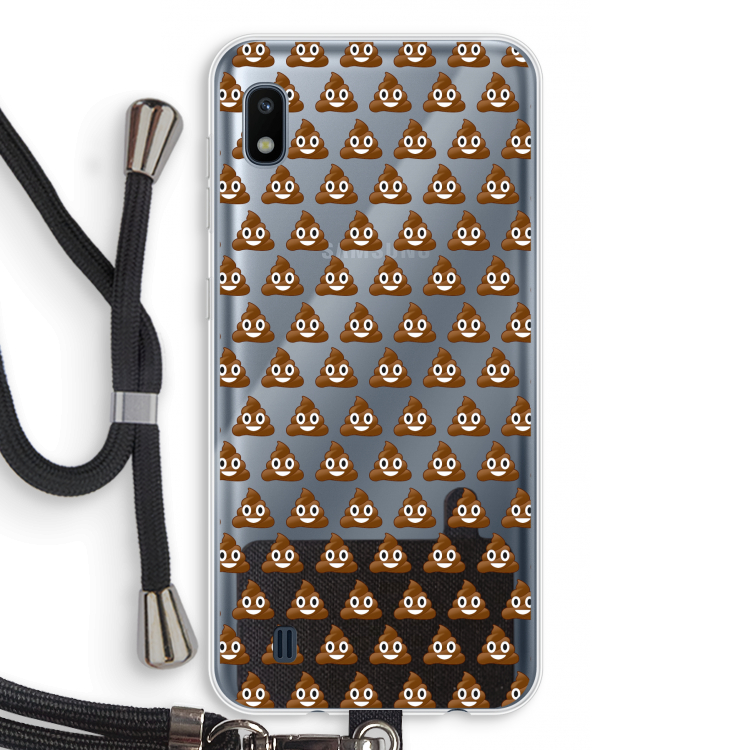 Poop emoji: Samsung Galaxy A10 Transparant Hoesje met koord