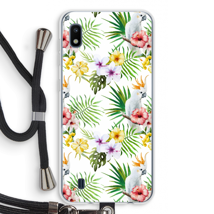 Gele kuif: Samsung Galaxy A10 Transparant Hoesje met koord