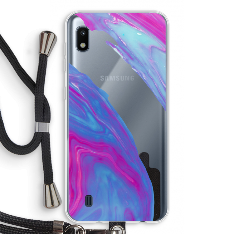 Zweverige regenboog: Samsung Galaxy A10 Transparant Hoesje met koord