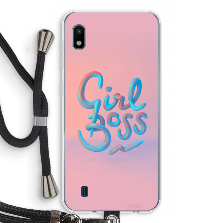 Girl boss: Samsung Galaxy A10 Transparant Hoesje met koord