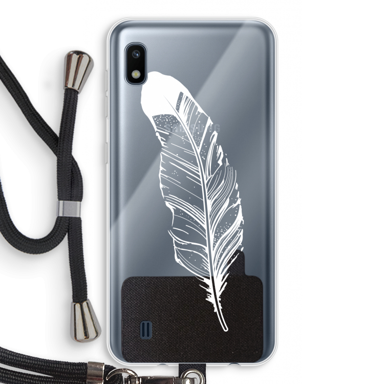 Pluim: Samsung Galaxy A10 Transparant Hoesje met koord
