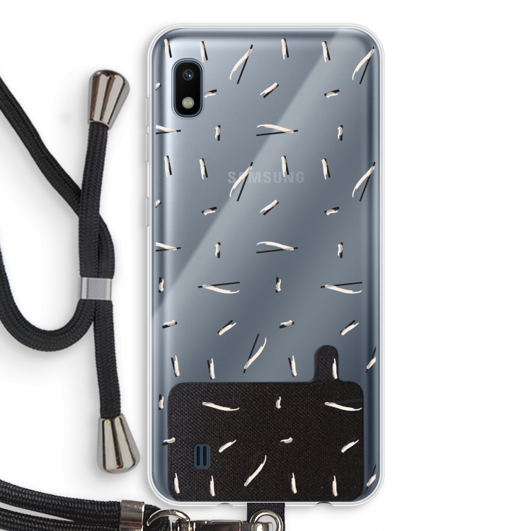 Hipster stripes: Samsung Galaxy A10 Transparant Hoesje met koord