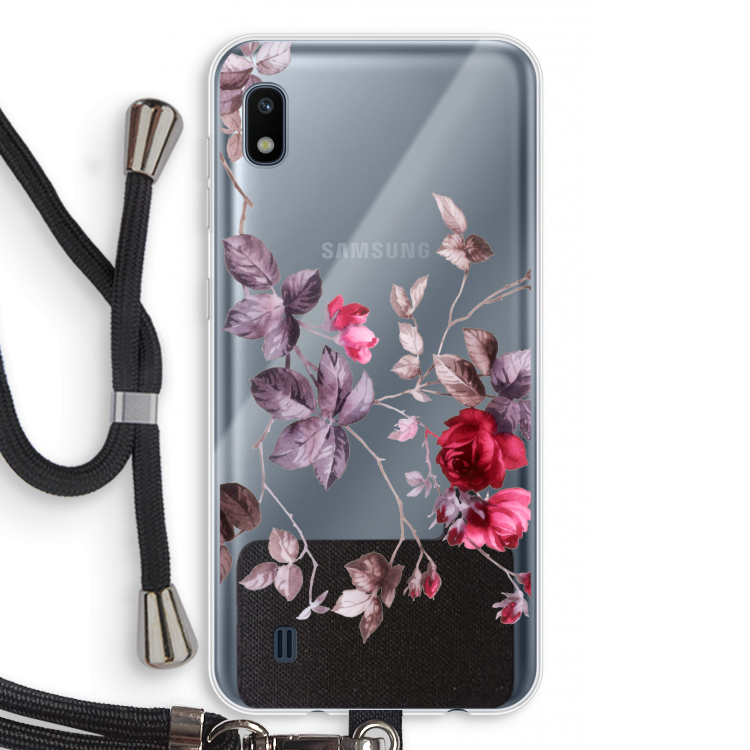 Mooie bloemen: Samsung Galaxy A10 Transparant Hoesje met koord