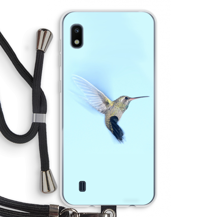 Kolibri: Samsung Galaxy A10 Transparant Hoesje met koord