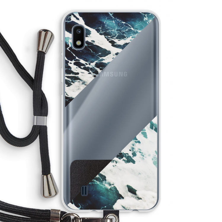 Golven: Samsung Galaxy A10 Transparant Hoesje met koord