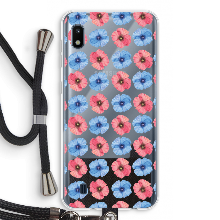 Klaproosjes: Samsung Galaxy A10 Transparant Hoesje met koord