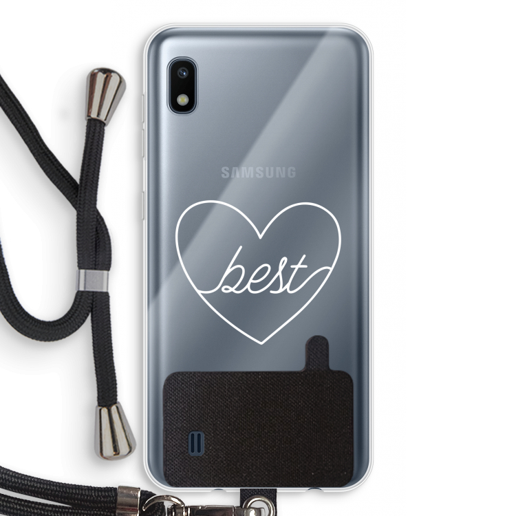 Best heart pastel: Samsung Galaxy A10 Transparant Hoesje met koord