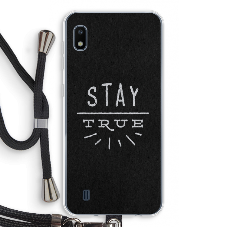 Stay true: Samsung Galaxy A10 Transparant Hoesje met koord