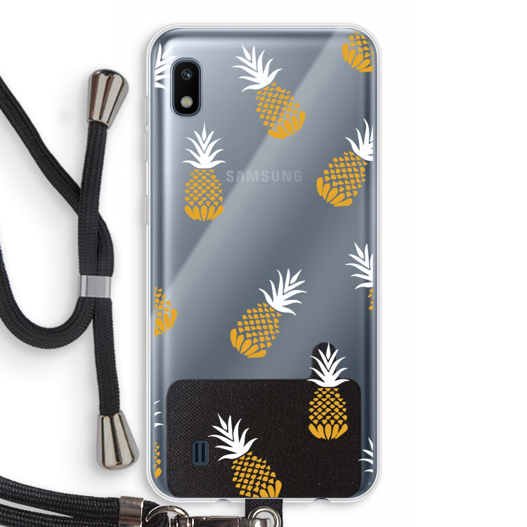 Ananasjes: Samsung Galaxy A10 Transparant Hoesje met koord