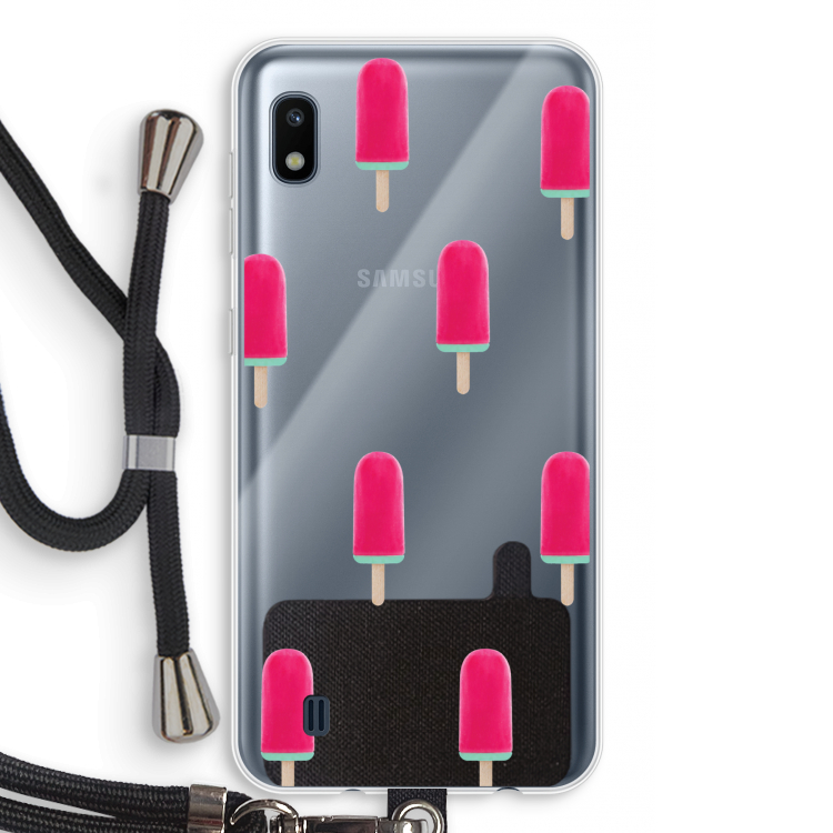 Waterijsje: Samsung Galaxy A10 Transparant Hoesje met koord