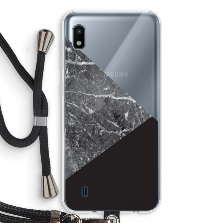 Combinatie marmer: Samsung Galaxy A10 Transparant Hoesje met koord