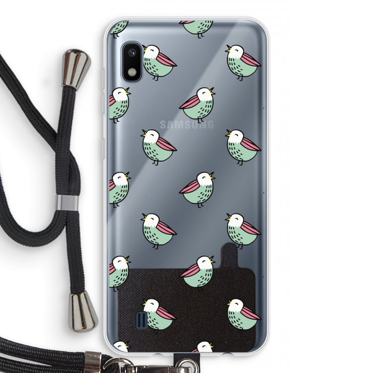 Vogeltjes: Samsung Galaxy A10 Transparant Hoesje met koord