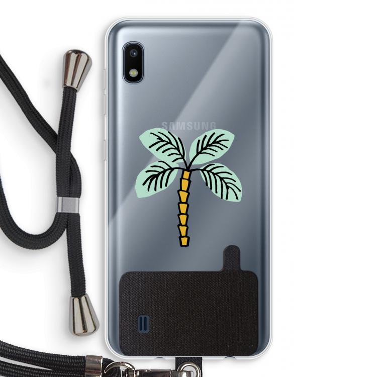 Palmboom: Samsung Galaxy A10 Transparant Hoesje met koord