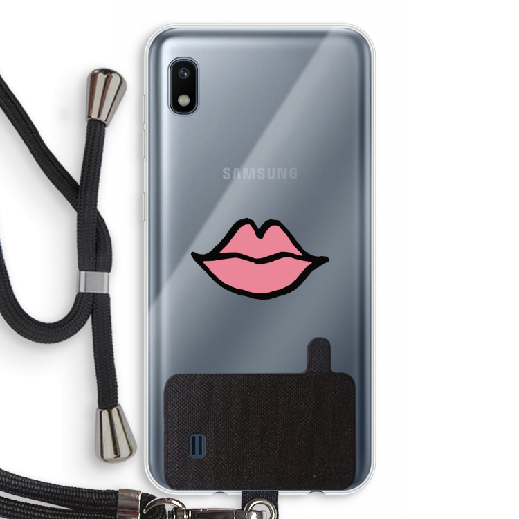 Kusje: Samsung Galaxy A10 Transparant Hoesje met koord