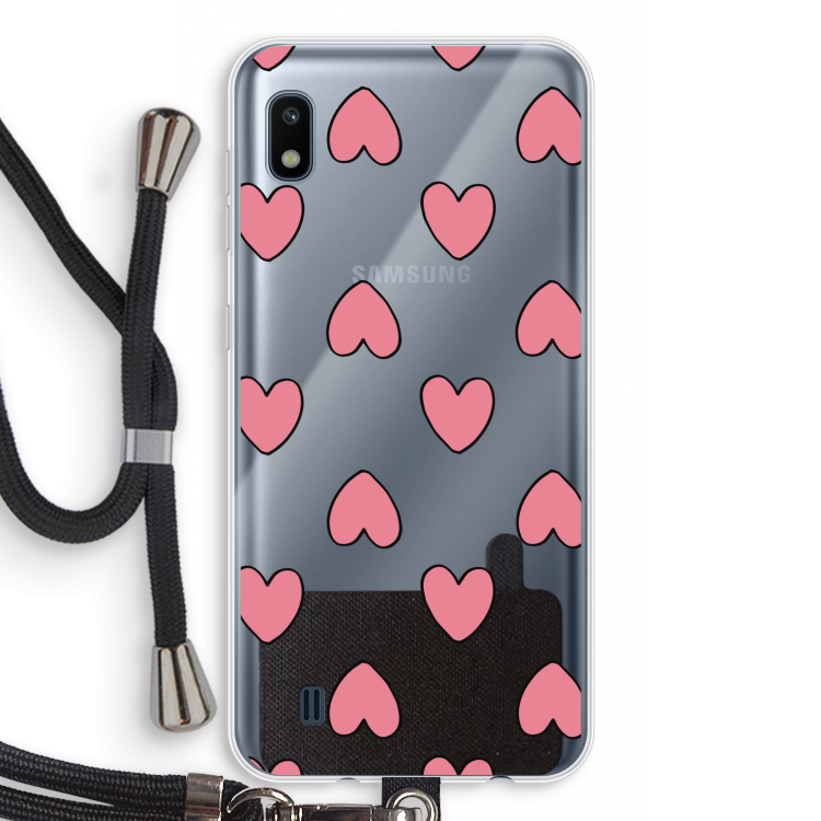 Ondersteboven verliefd: Samsung Galaxy A10 Transparant Hoesje met koord