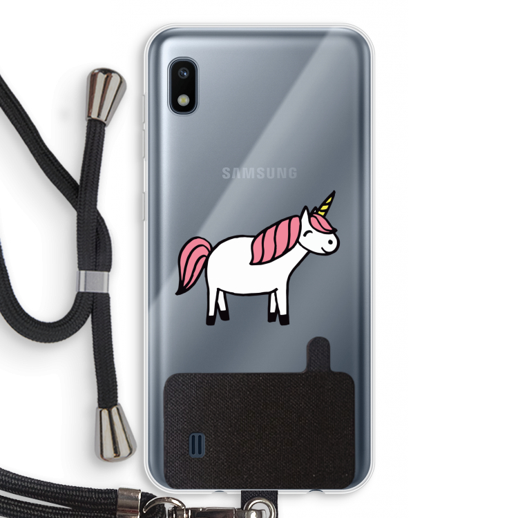 Eenhoorn: Samsung Galaxy A10 Transparant Hoesje met koord